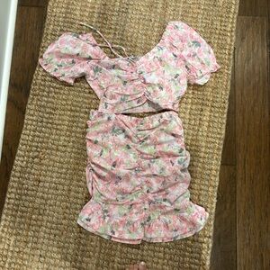 Angelina Floral Skirt Set - Coral - M